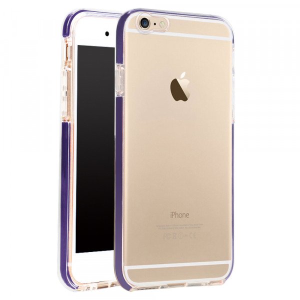 Wholesale iPhone SE (2020) / 8 / 7 LED Flash Clear Hybrid Case (Purple)